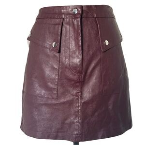 Haute Monde Faux Leather Moto Mini Skirt Size Small